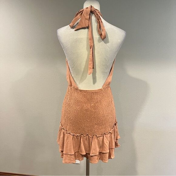 Mable Babydoll Salmon color Smocked Dress size large - Picture 6 of 14